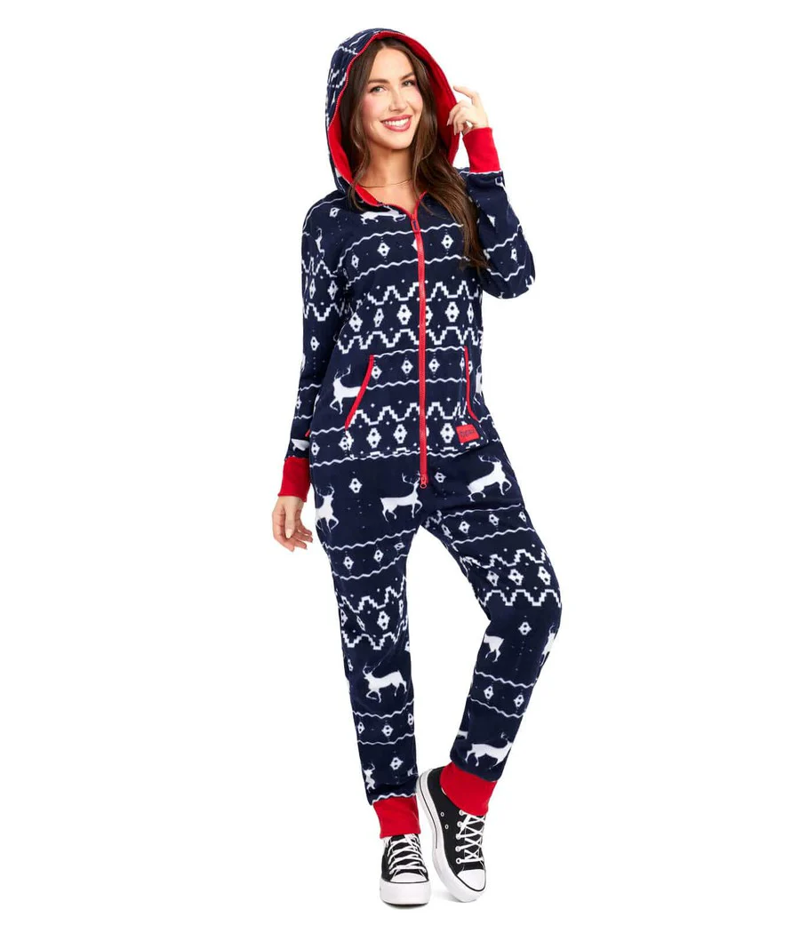 Matching Blue Reindeer Family Jumpsuits - Image 5